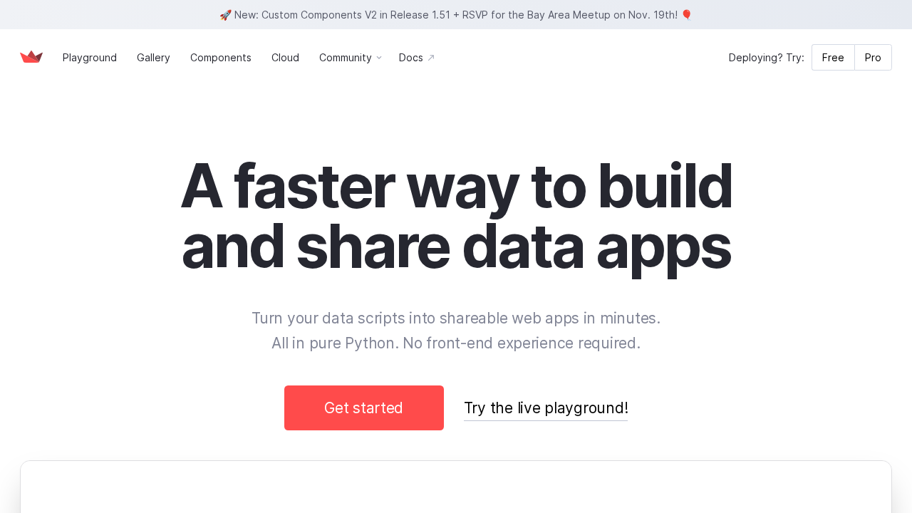 Streamlit screenshot