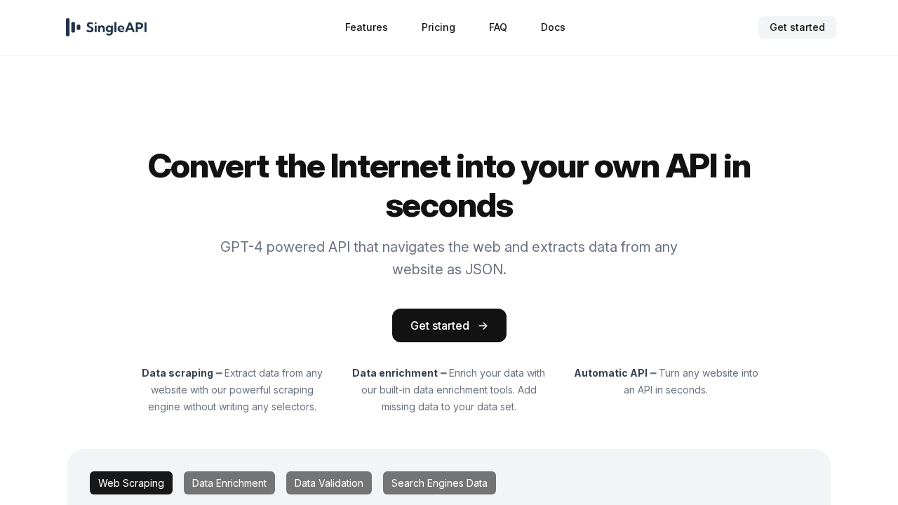 SingleAPI screenshot