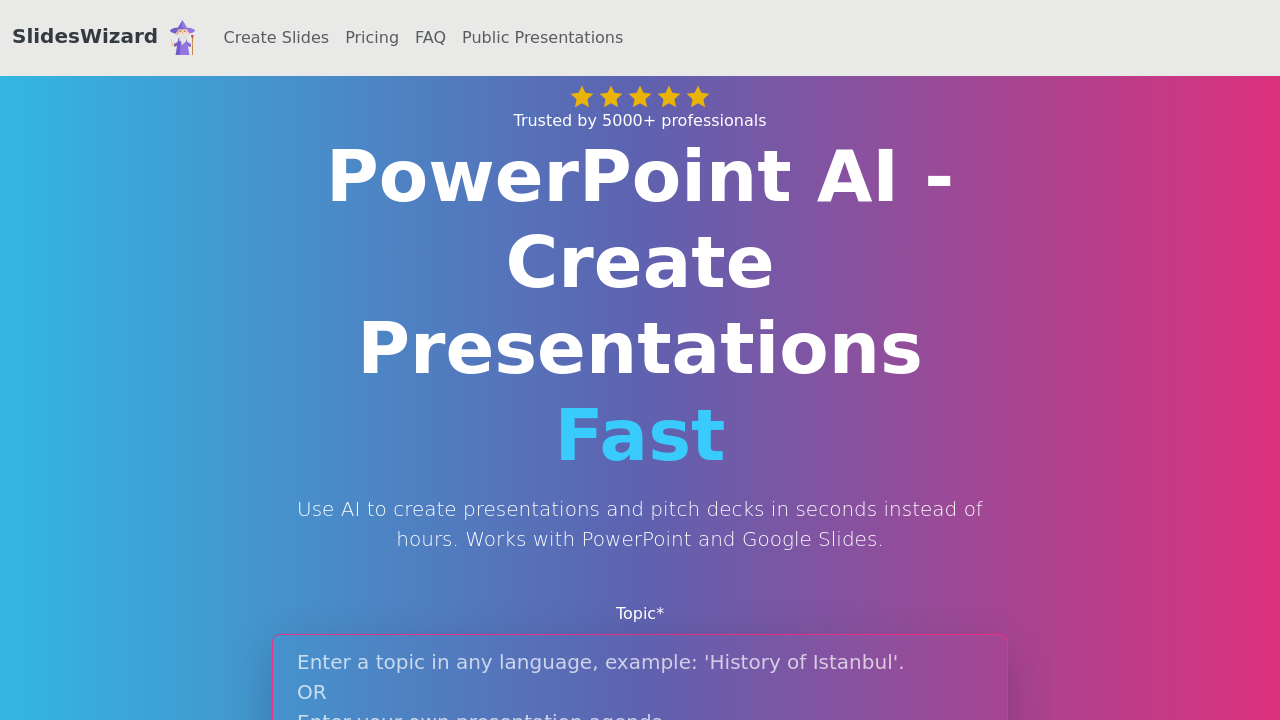 SlidesWizard screenshot