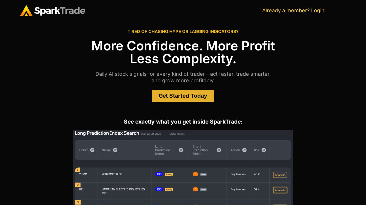 SparkTrade screenshot