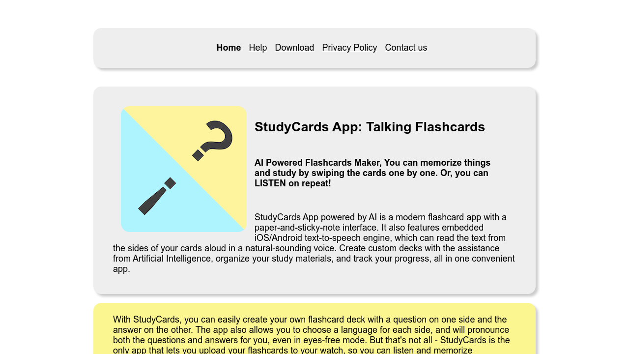 StudyCardsApp screenshot