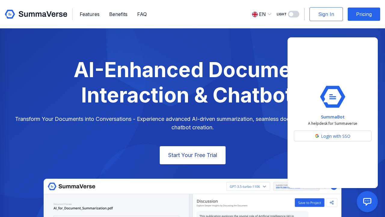 SummaVerse screenshot