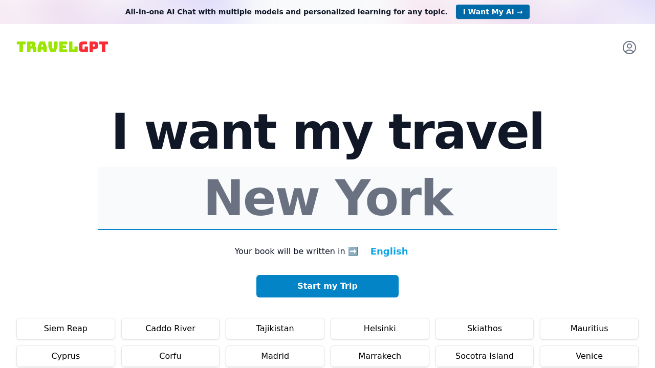 TravelGPT screenshot