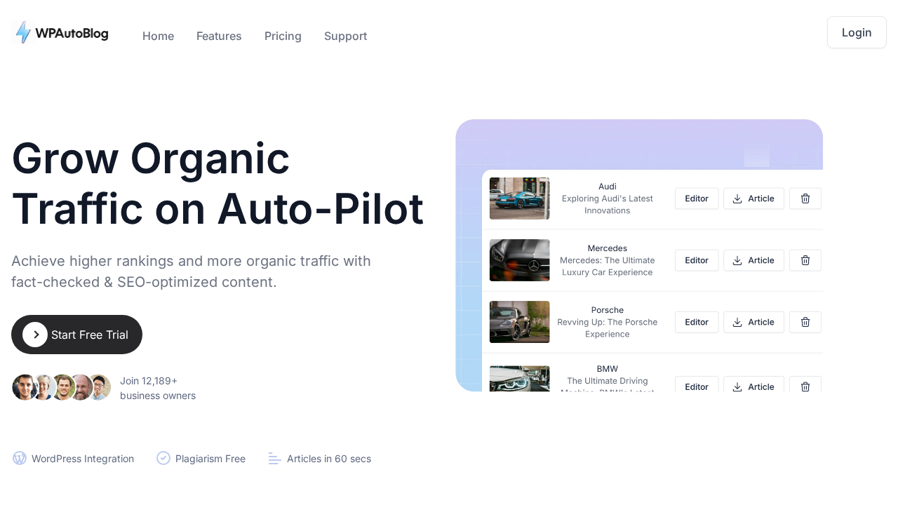 WP AutoBlog screenshot