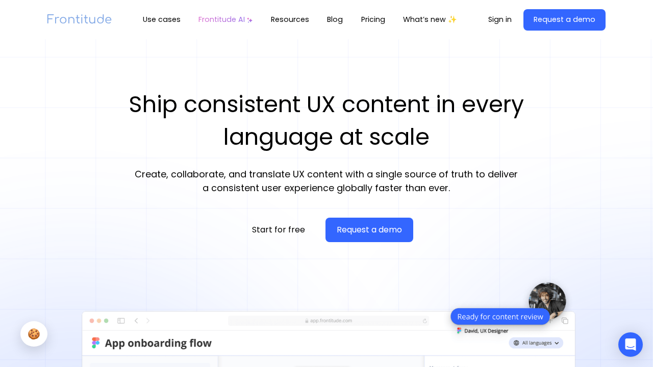 Frontitude screenshot