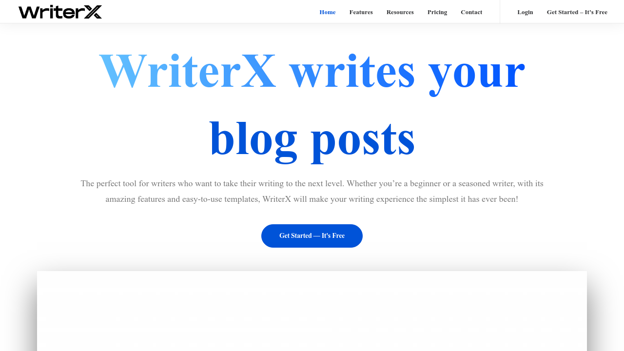 WriterX screenshot