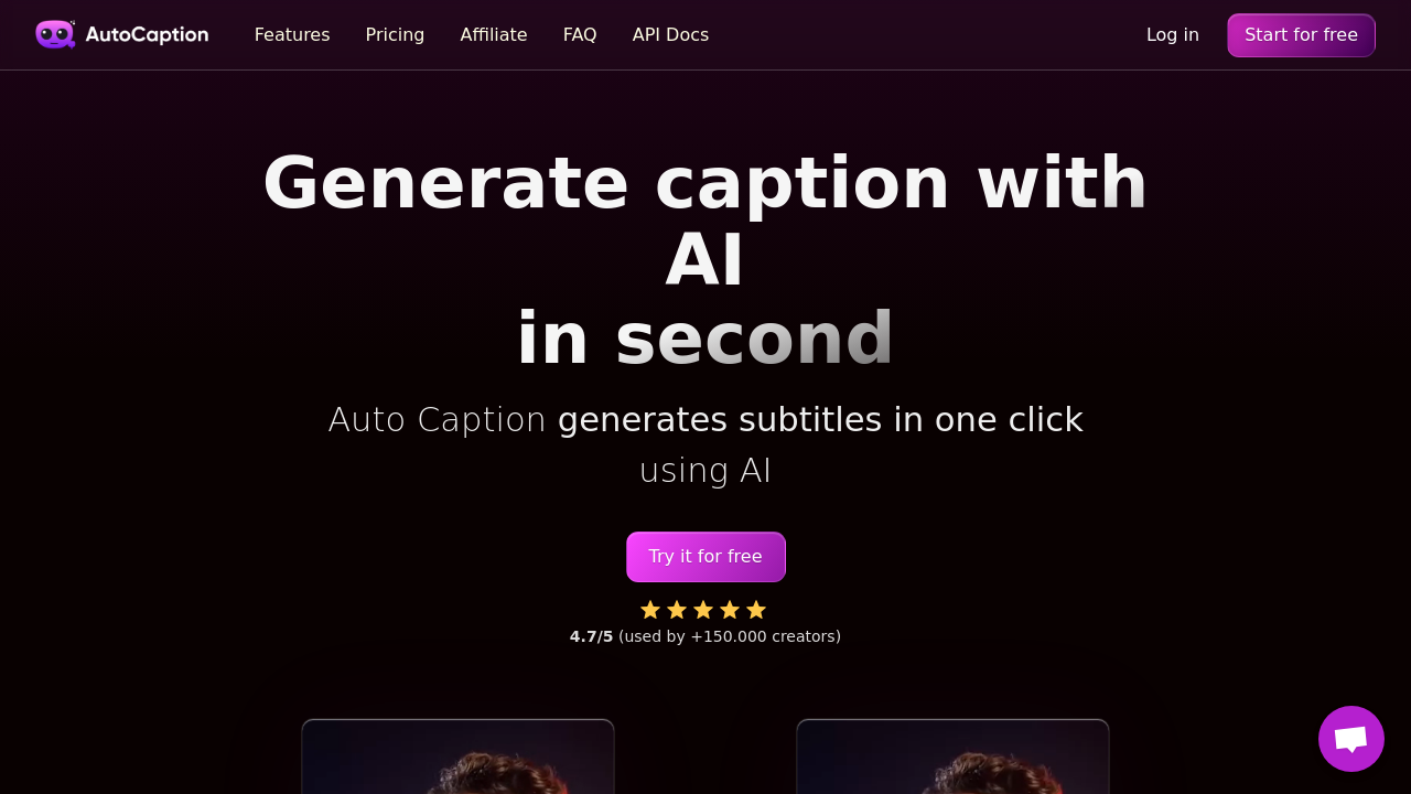 Autocaption.io screenshot