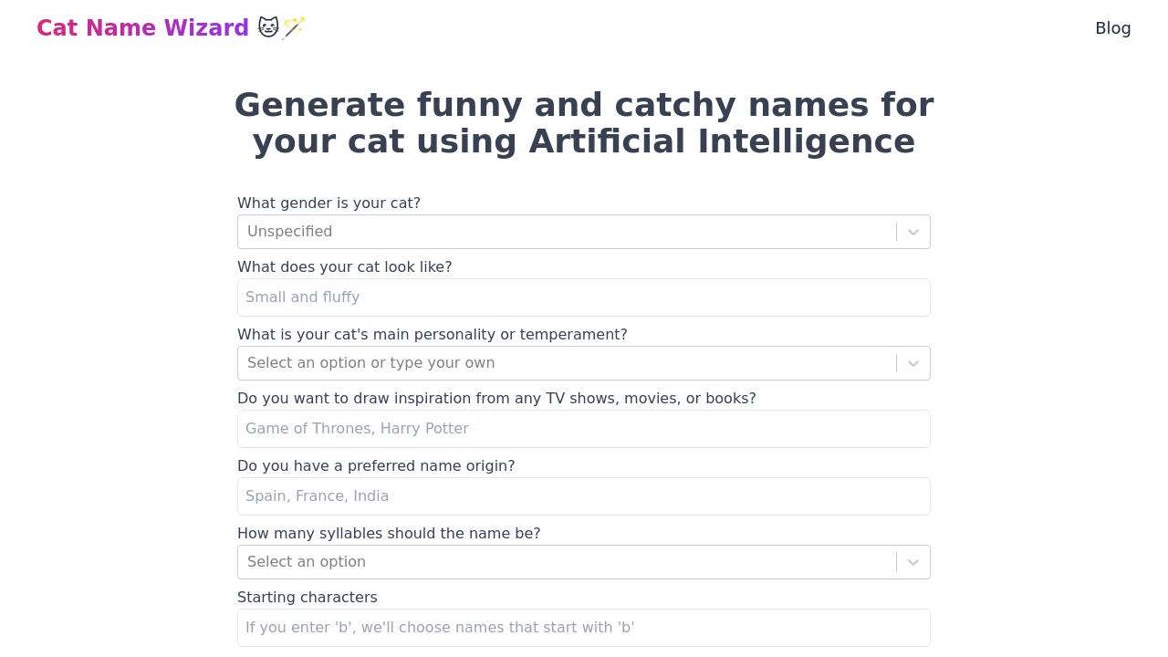 CatNameWizard screenshot