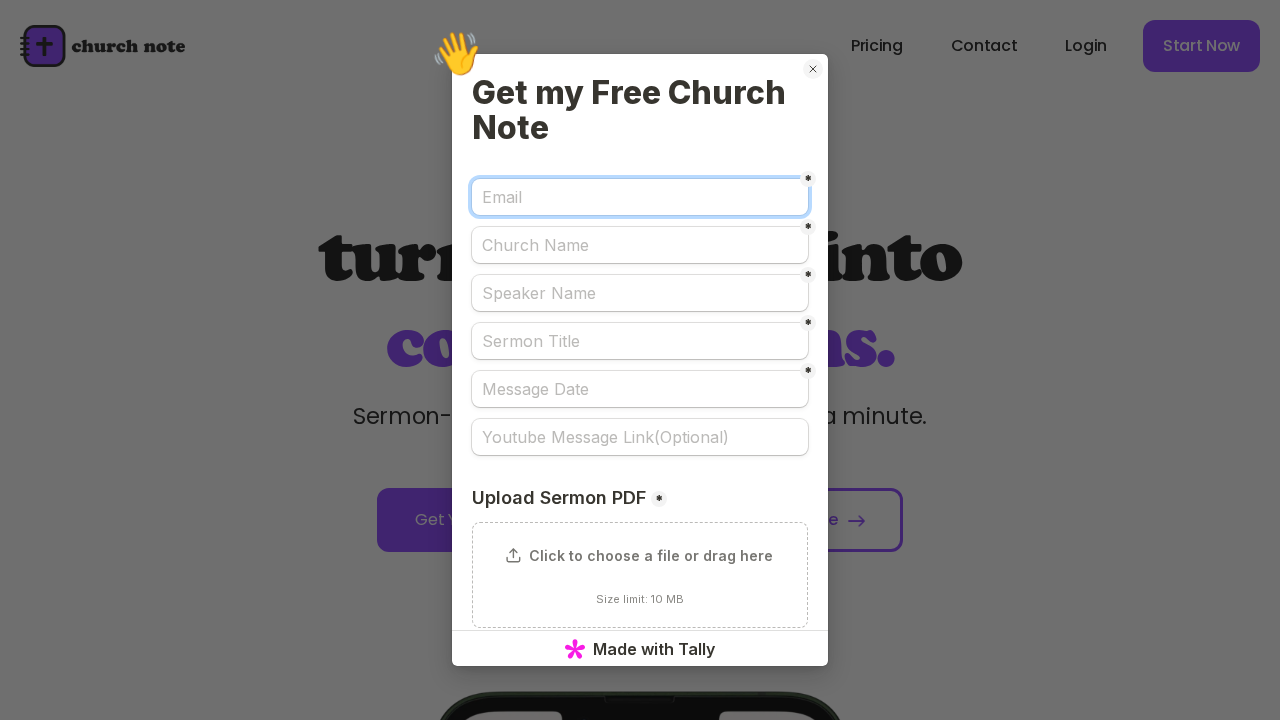 ChurchNote screenshot