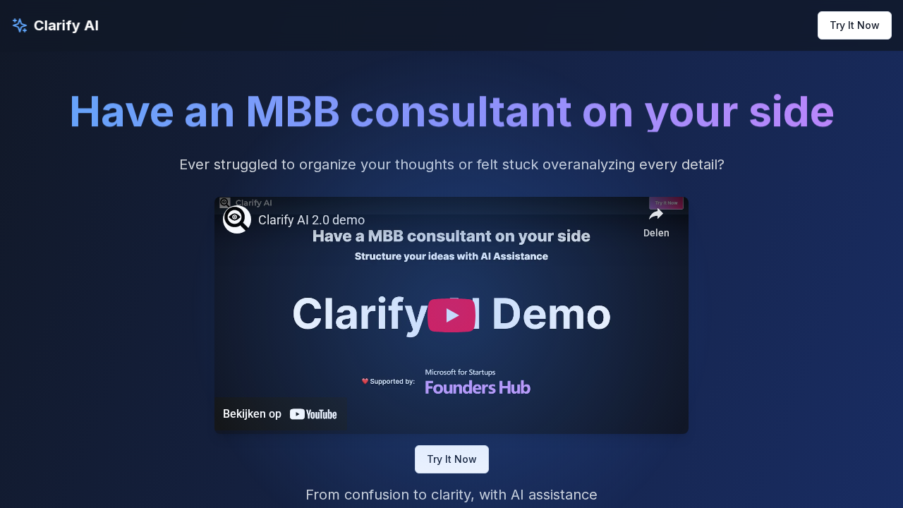 Clarify AI screenshot