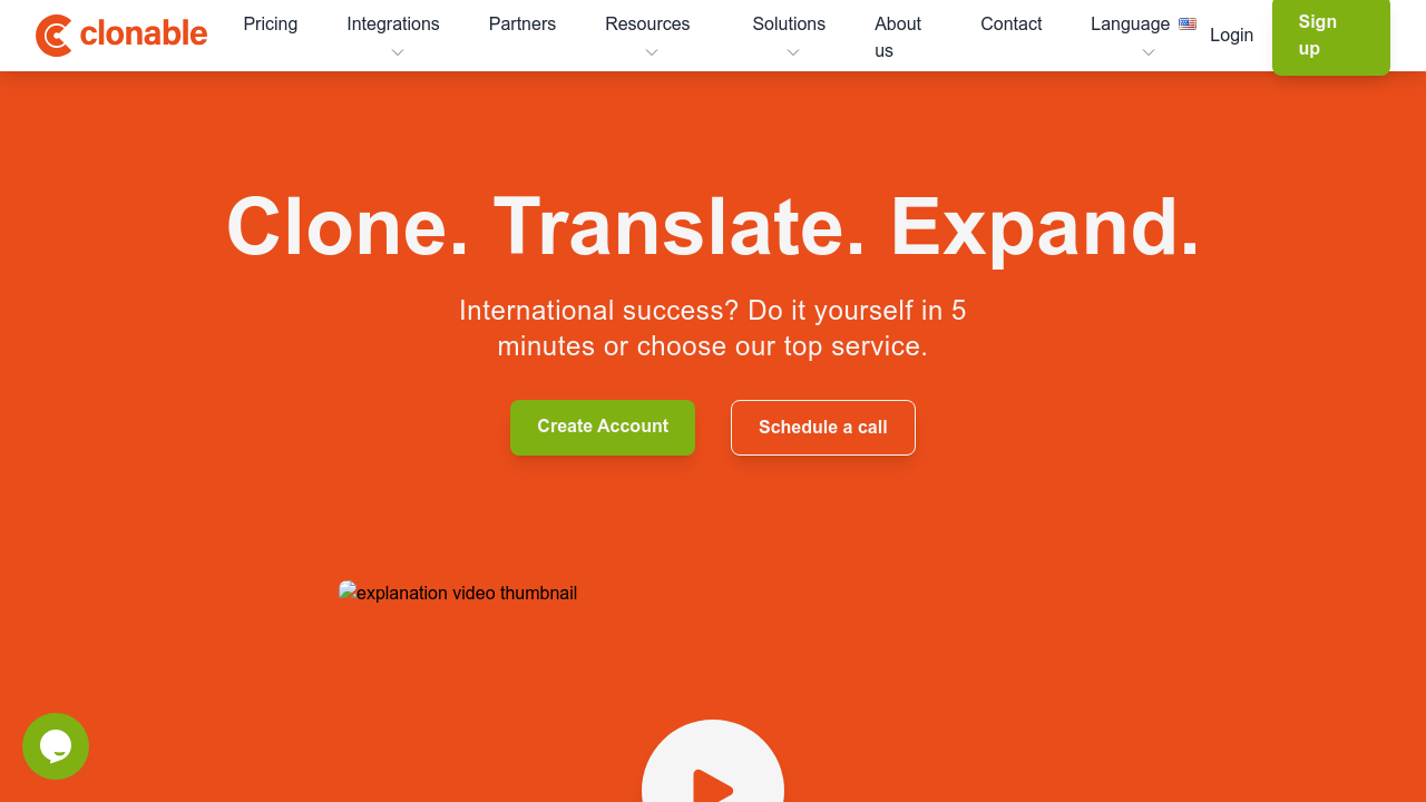 Clonable.net screenshot