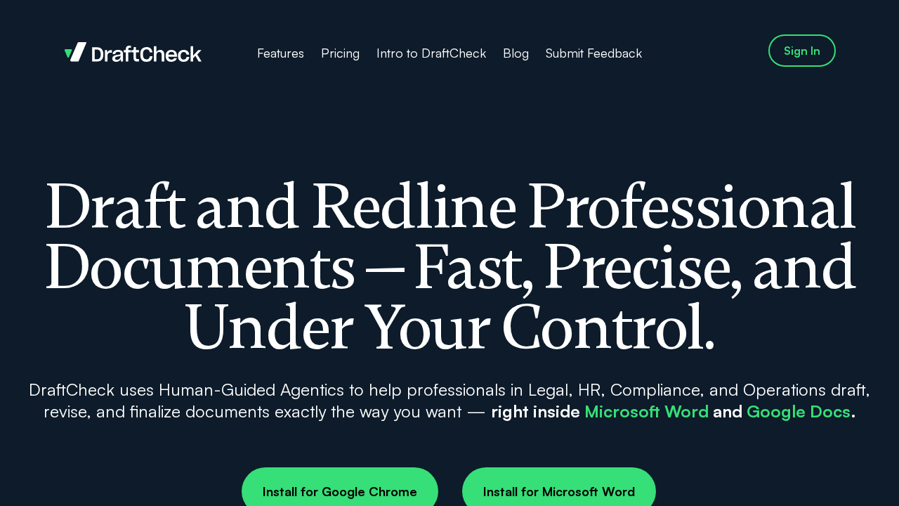 DraftCheck.io screenshot
