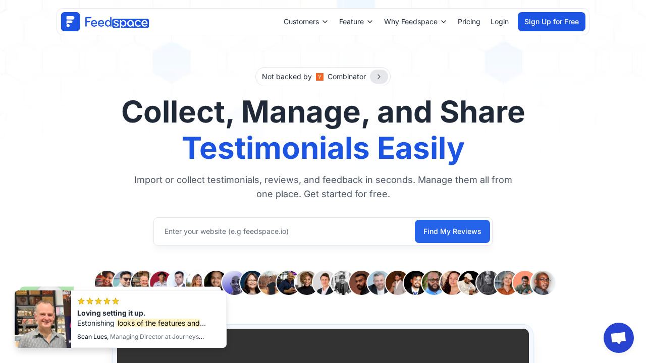 Feedspace.io screenshot