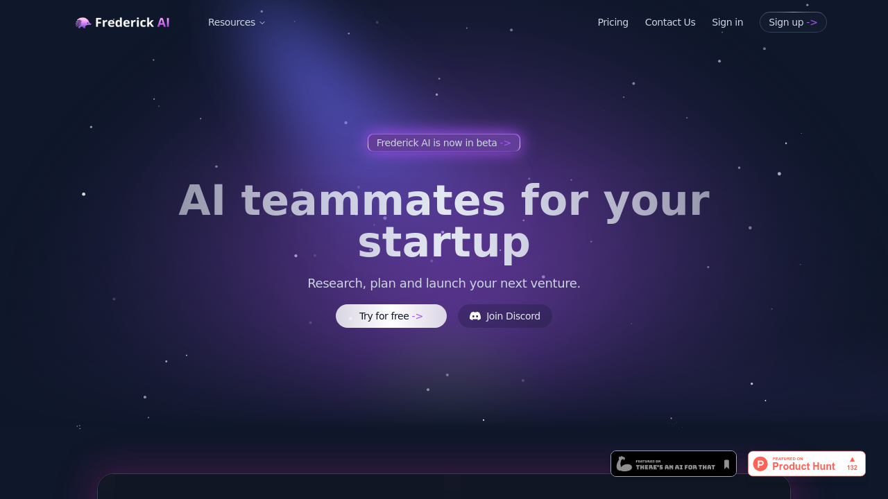 Frederick AI screenshot