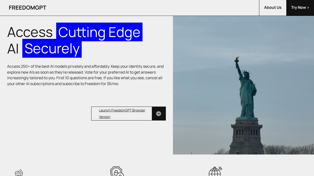FreedomGPT screenshot