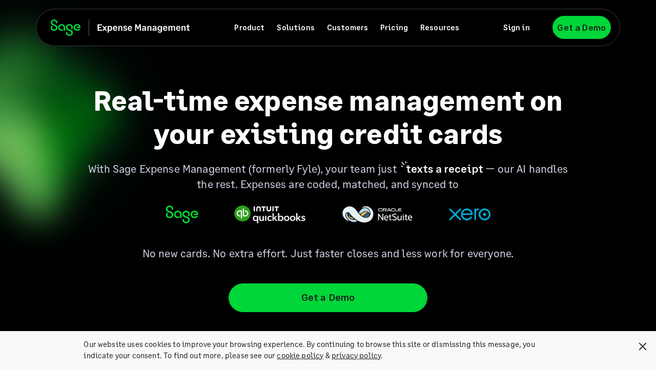 Sage Expense Management screenshot