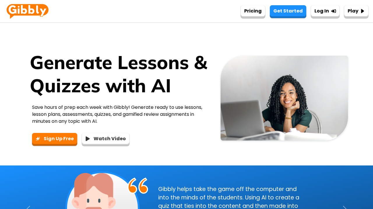 Gibbly.co screenshot