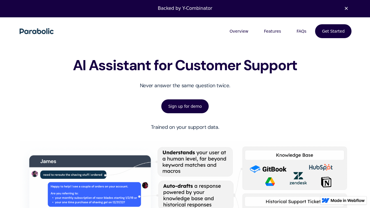 Parabolic screenshot