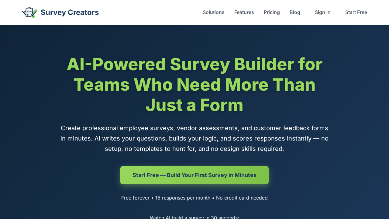 Survey Creators screenshot