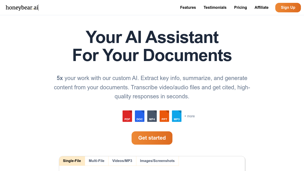 honeybear.ai screenshot