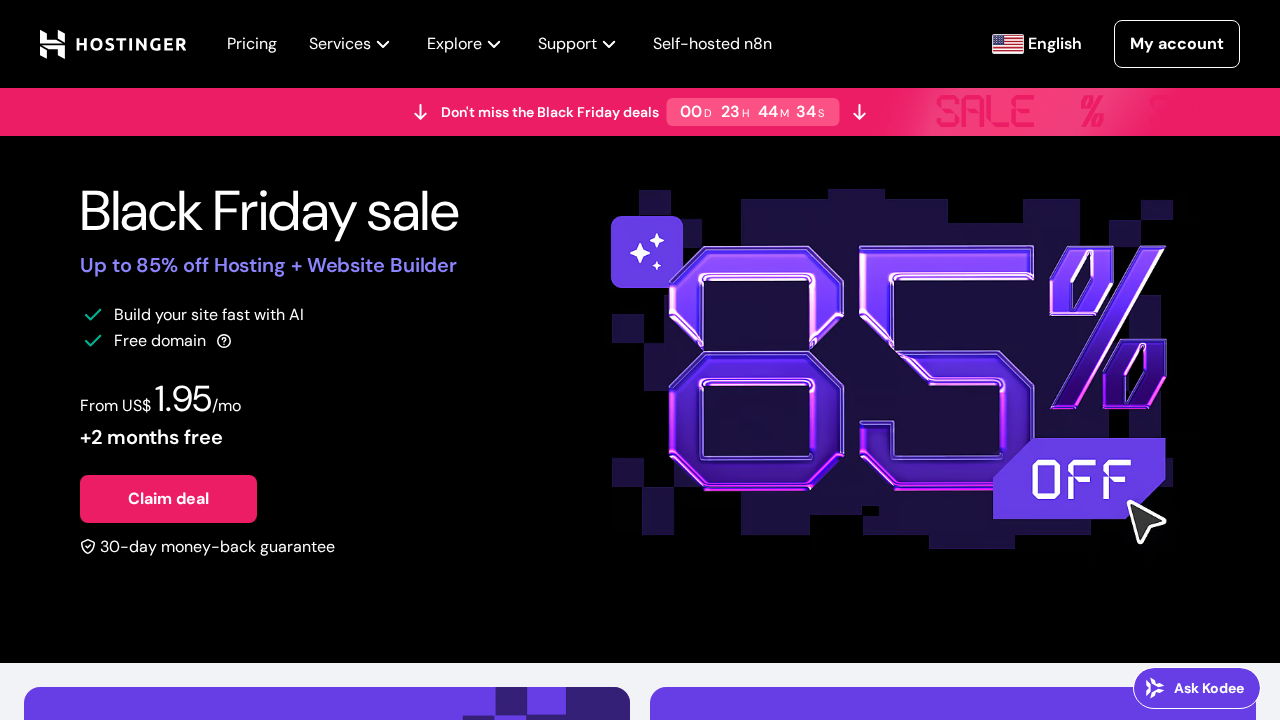 Hostinger screenshot