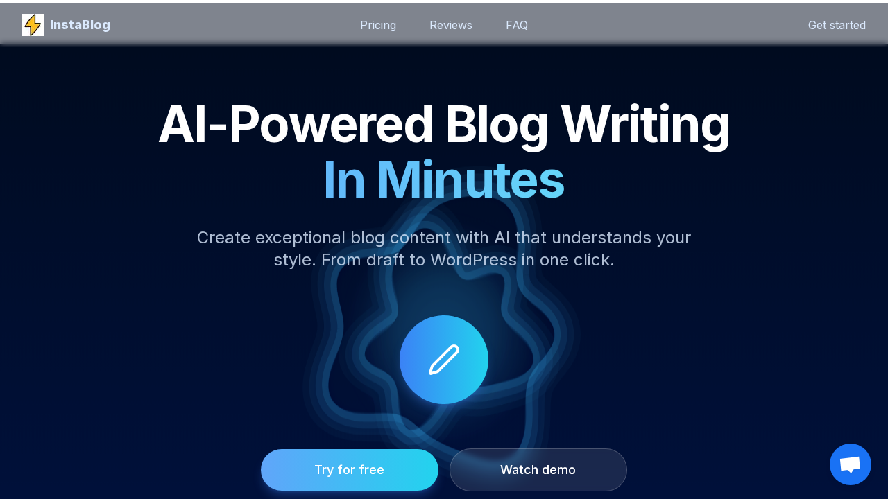 InstaBlog.ai screenshot