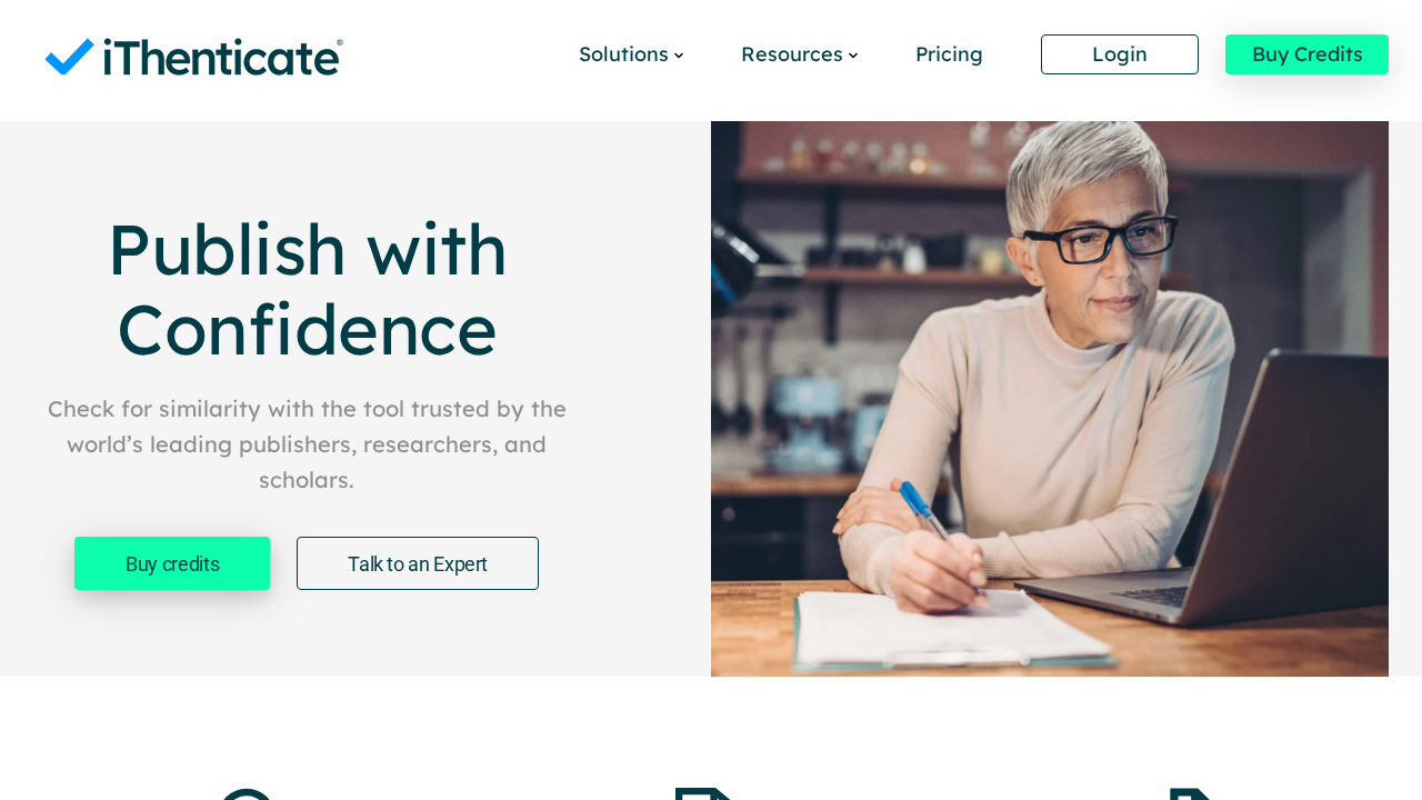 iThenticate screenshot