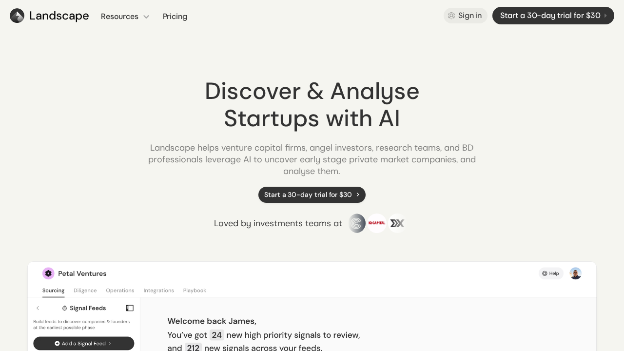 Landscape.vc screenshot