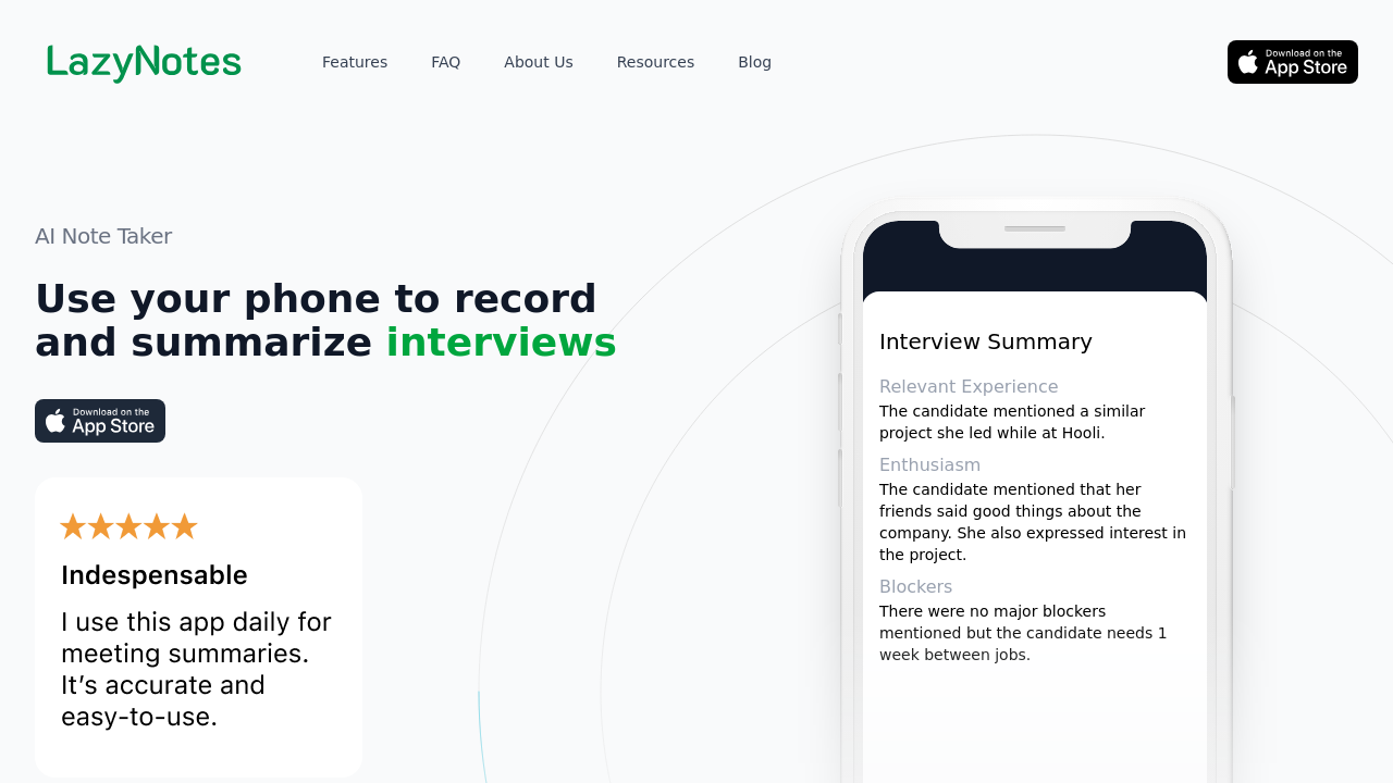 LazyNotes screenshot