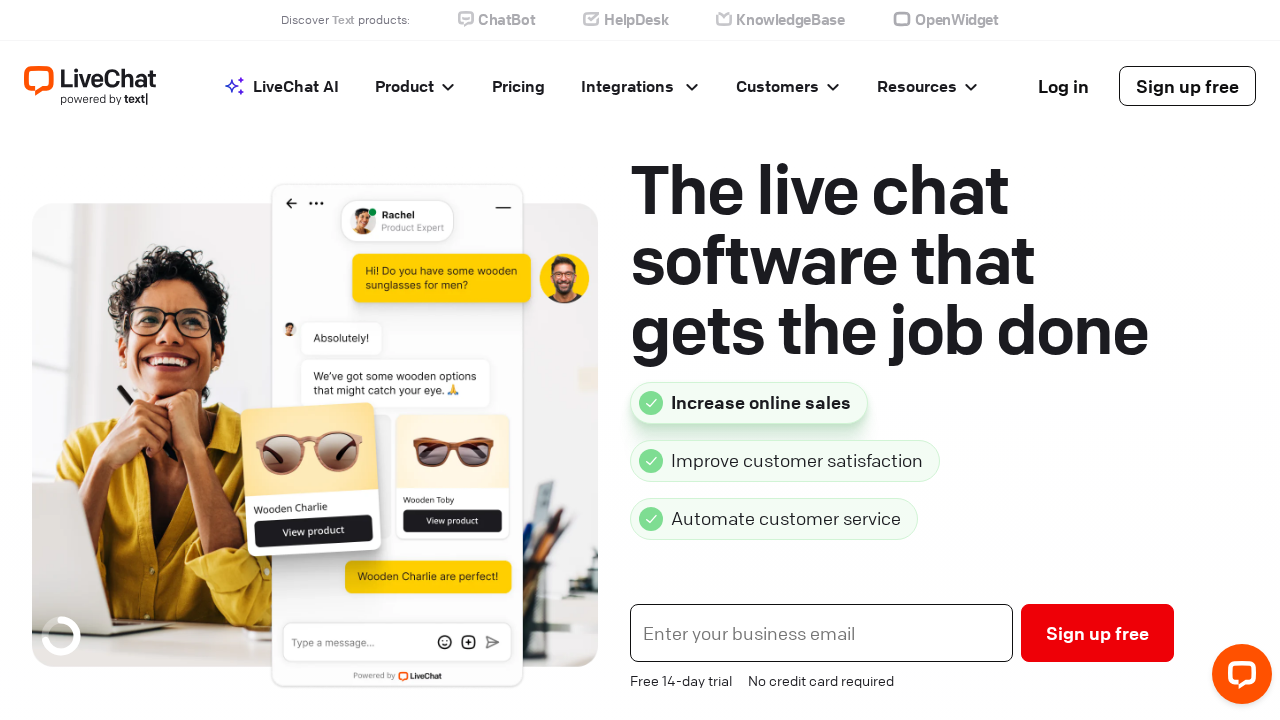 LiveChat.com screenshot