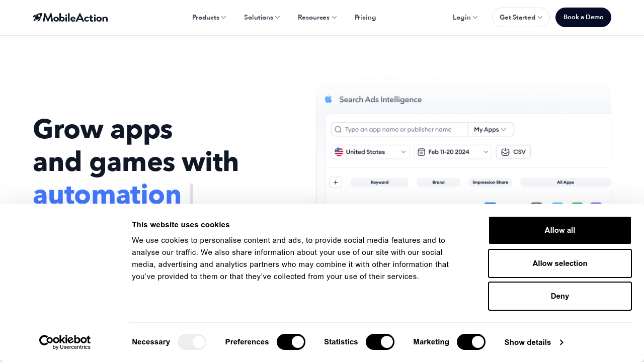 MobileAction screenshot