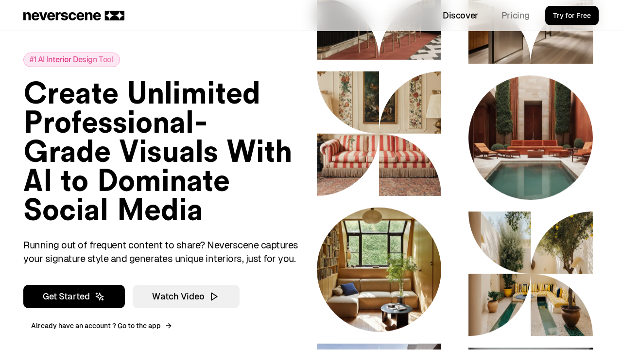 Neverscene.ai screenshot