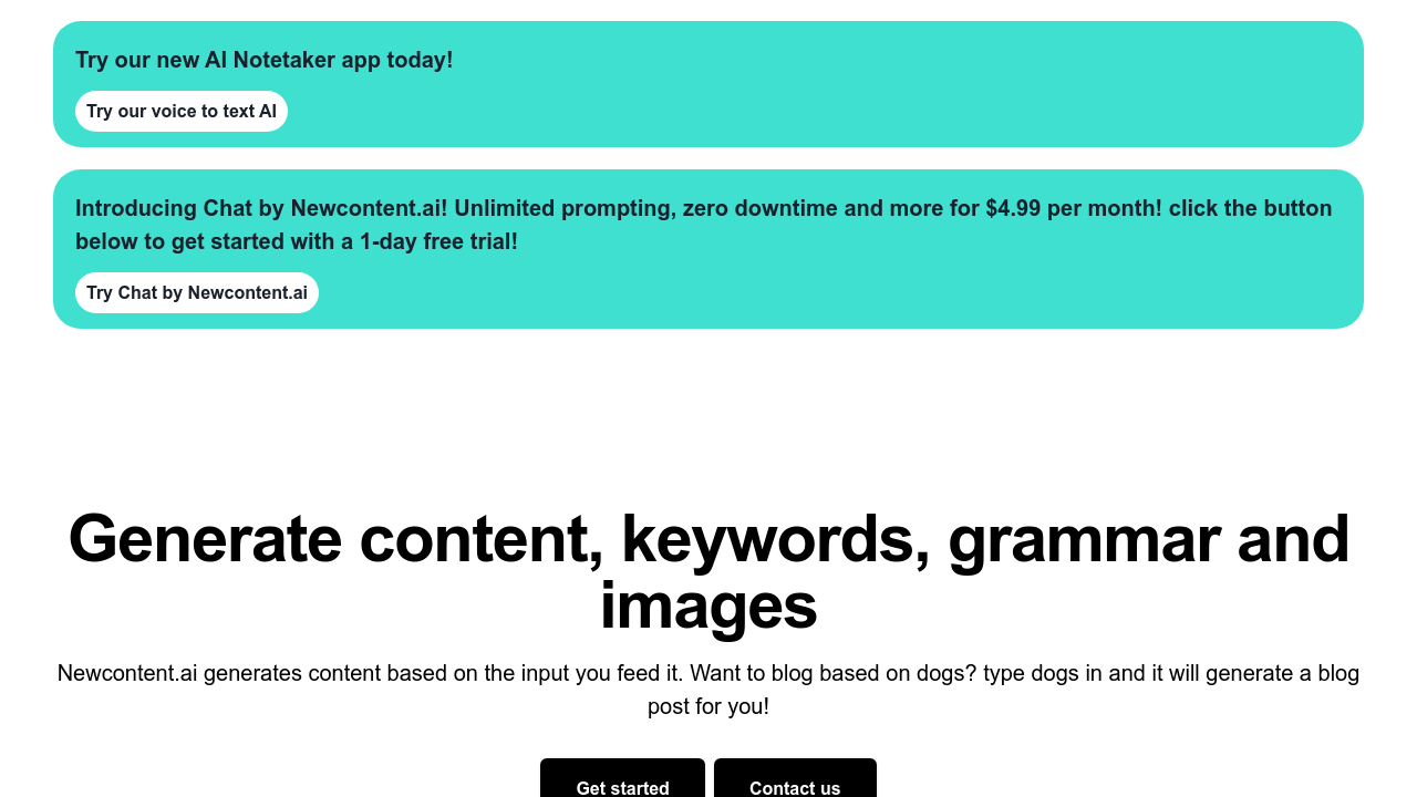 Newcontent.ai screenshot