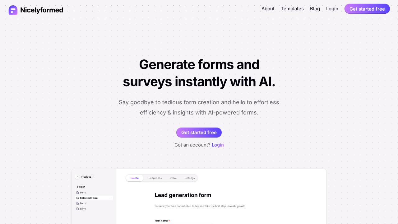 Nicelyformed screenshot