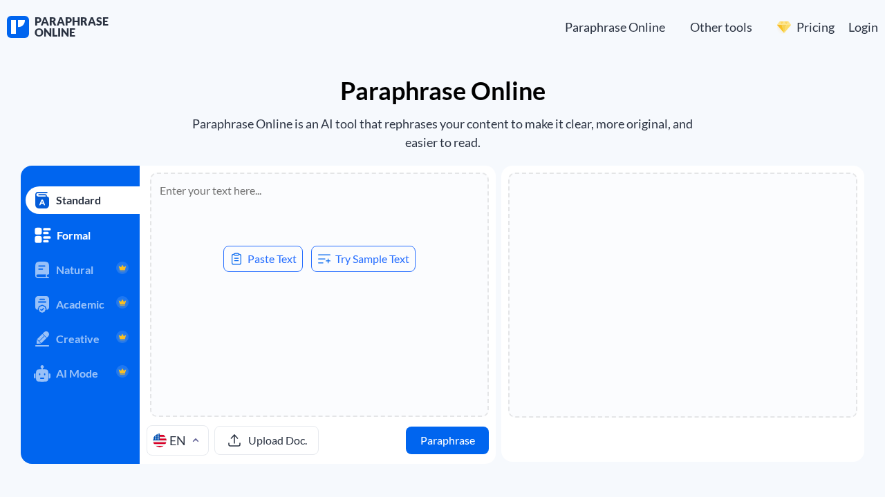 ParaphraseOnline screenshot