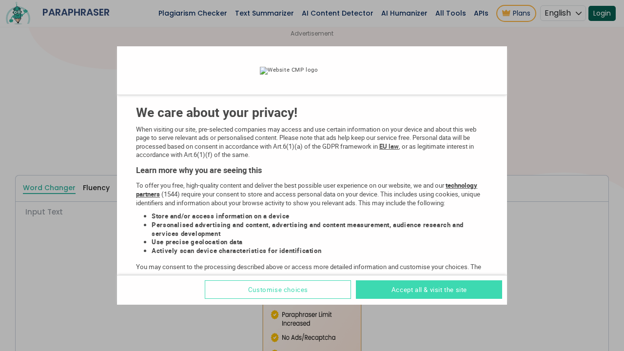 Paraphraser.io screenshot