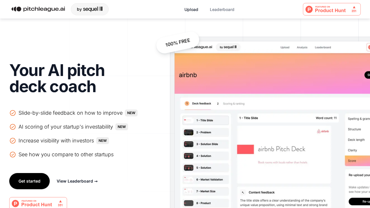 PitchLeague.ai screenshot