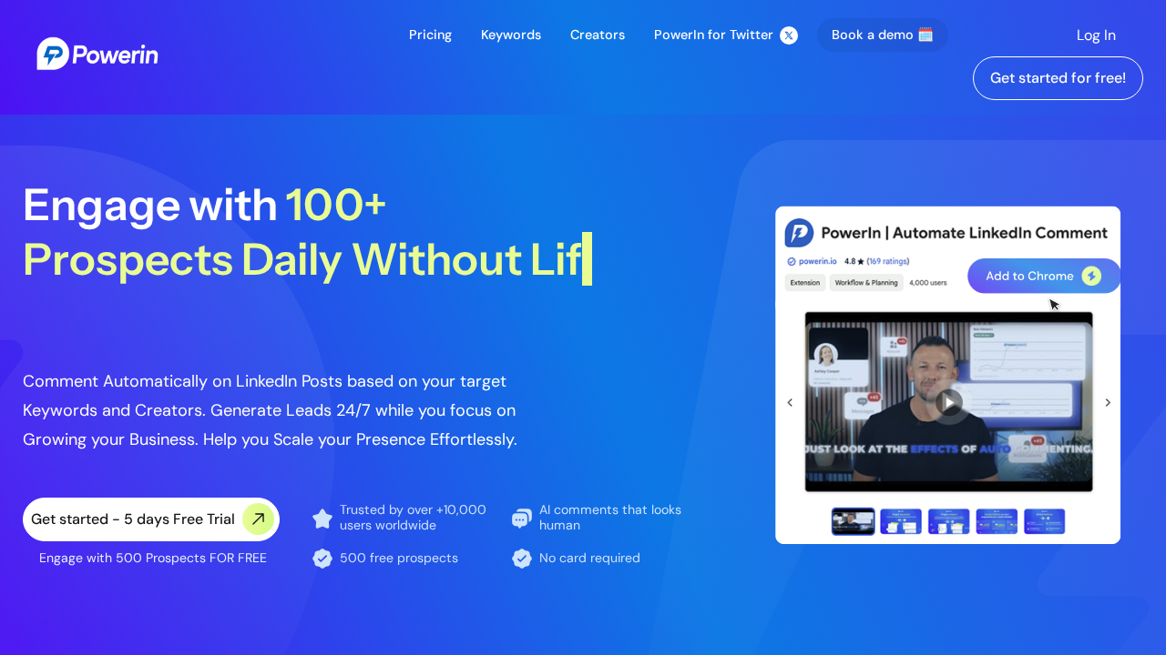 PowerIn.io screenshot