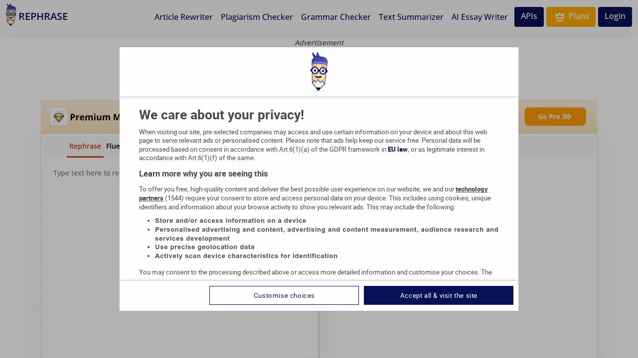 Rephrase.info screenshot