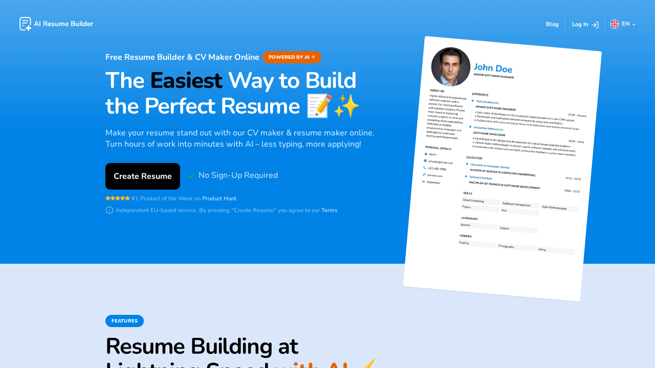 resumemaker.online screenshot