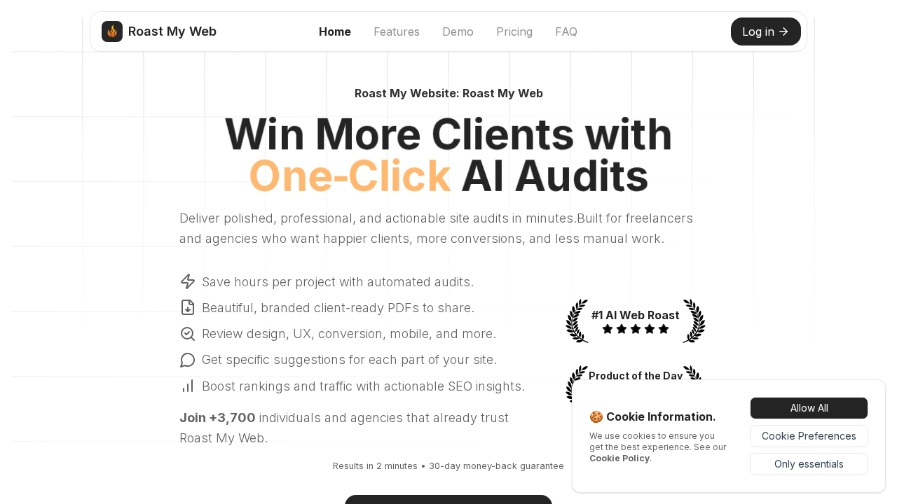 Roast My Web screenshot