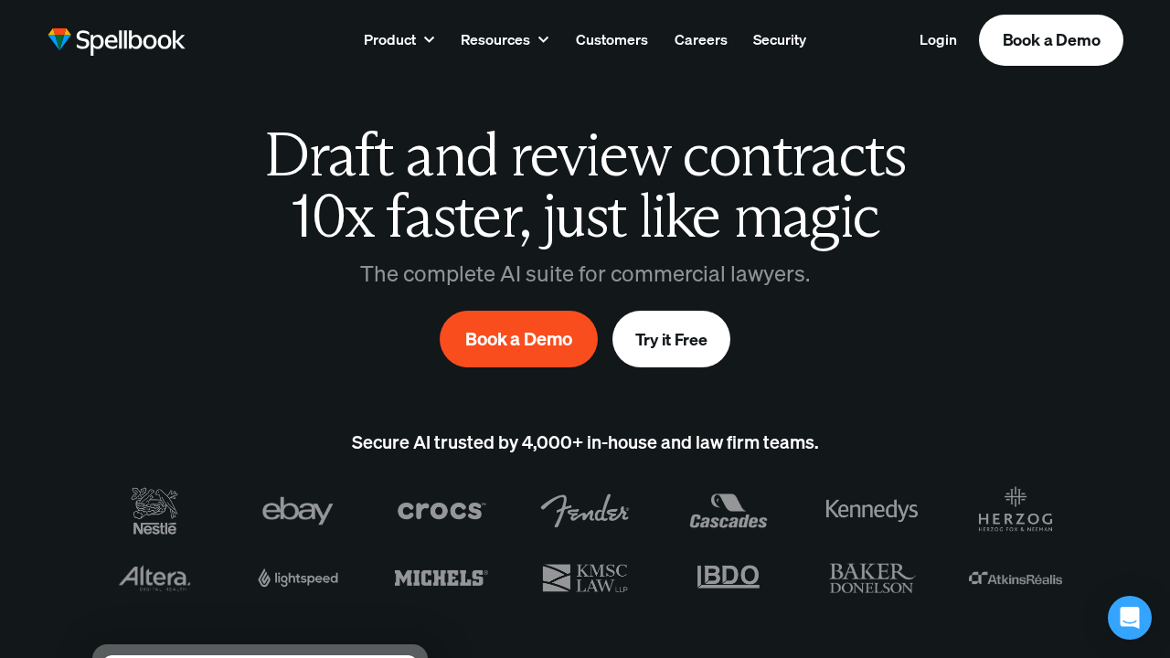 Spellbook.legal screenshot