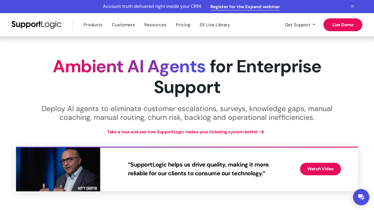 SupportLogic screenshot