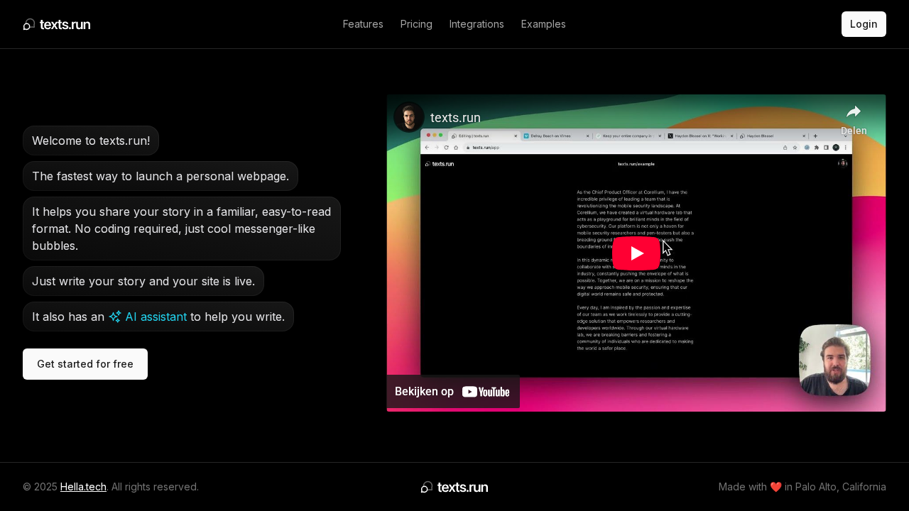 texts.run screenshot