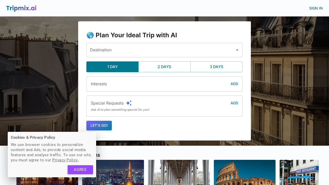 tripmix.ai screenshot