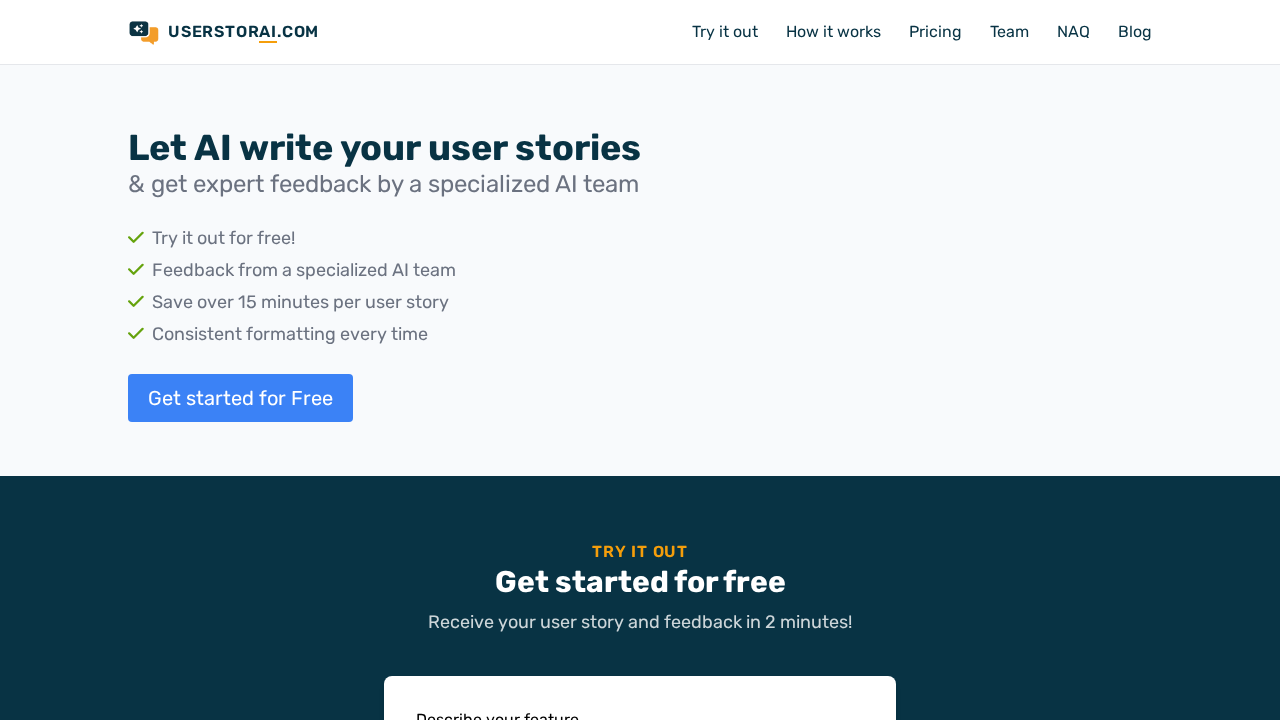UserStoryAI screenshot