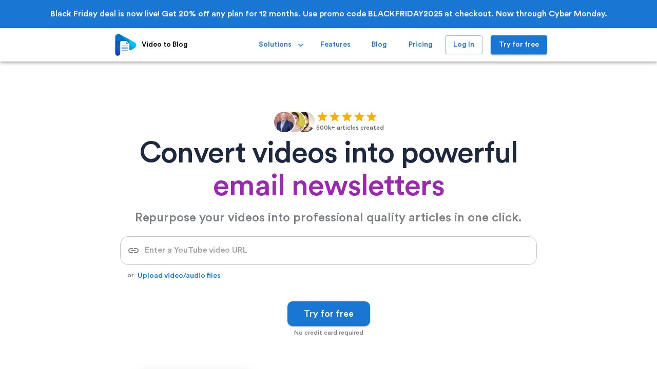 Video to Blog screenshot