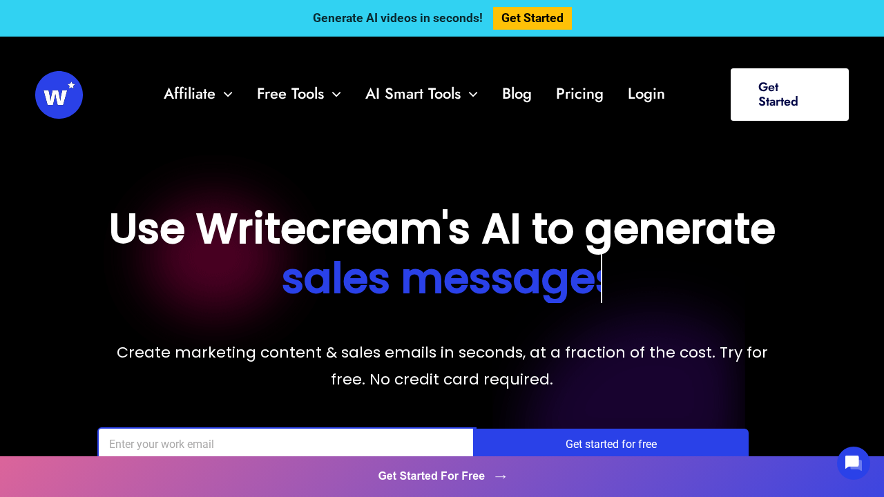 Writecream screenshot