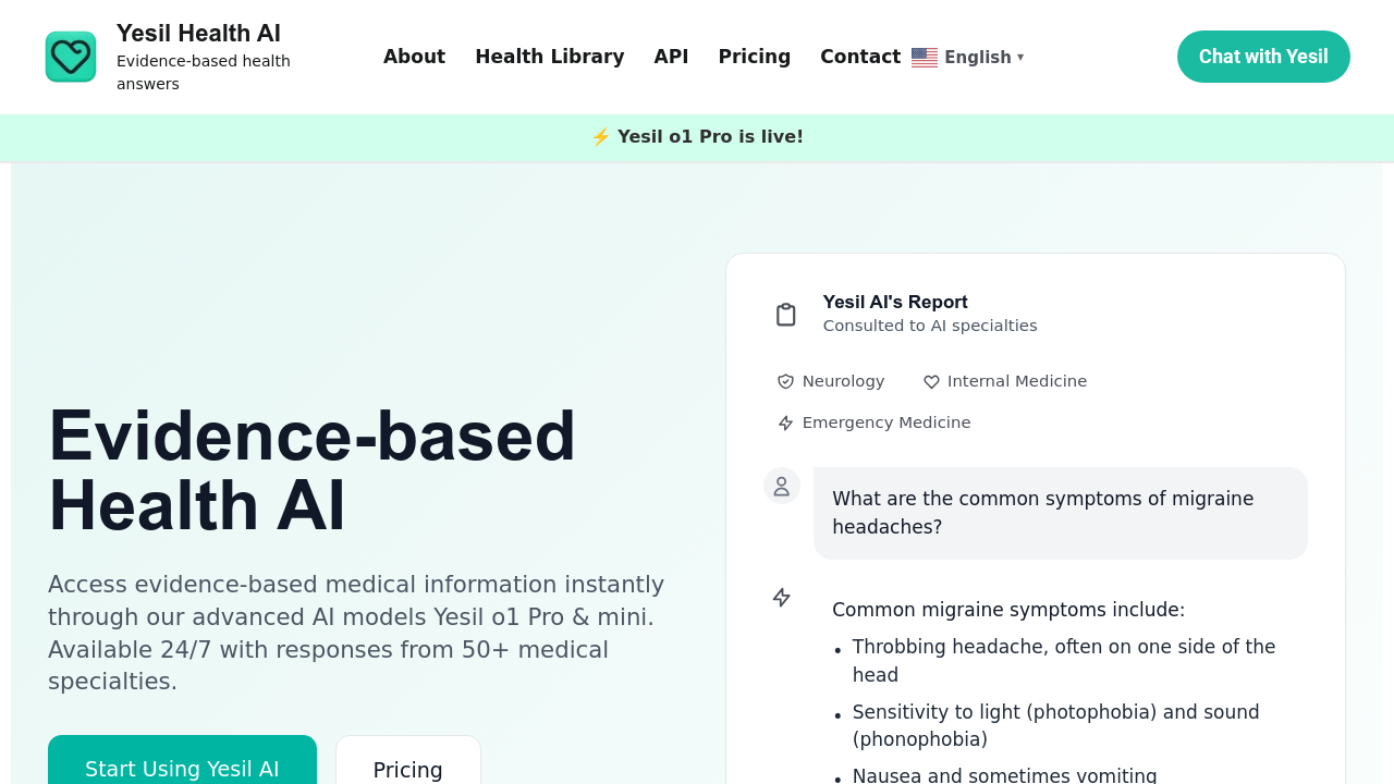 Yesil Health AI screenshot
