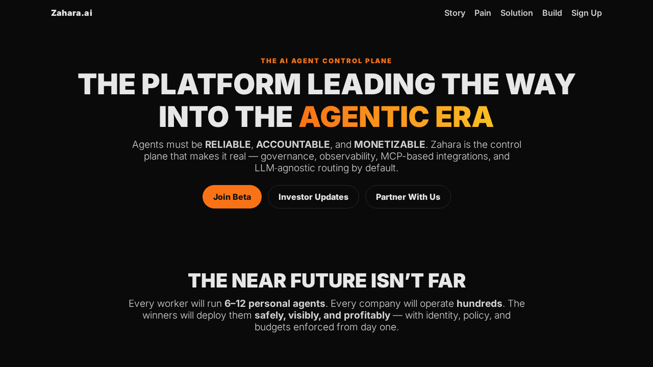 Zahara.ai screenshot